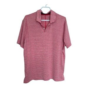 Nike Dri fit Red Striped Men's Polo Shirt size medium